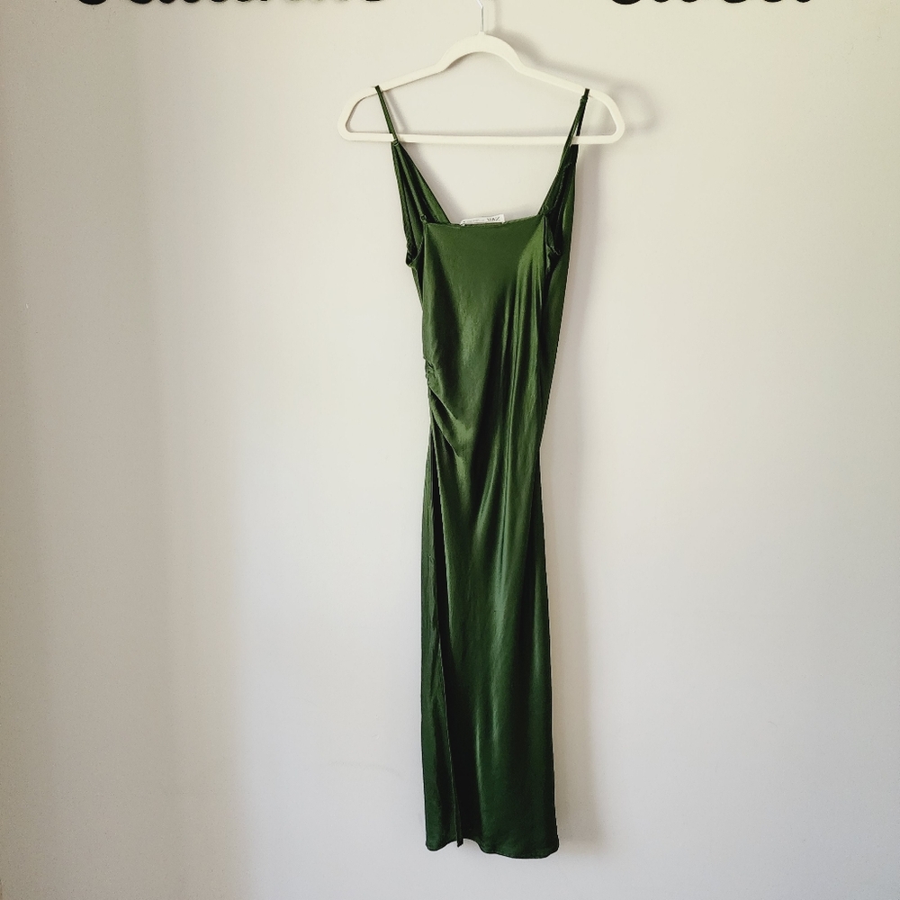 Zara Dark Green Midi Dress - Picture 8 of 14